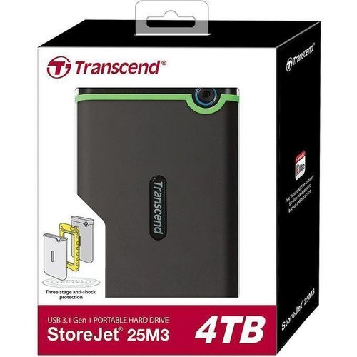 Transcend 4TB USB 3.1 Portable External Hard Drive | Premium Quality thumbnail 1